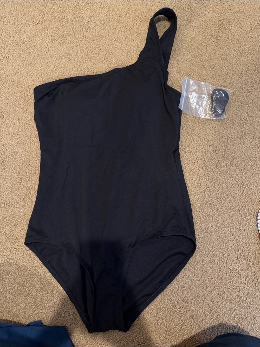 Jantzen Black One-Shoulder ladies One-Piece Swimsuit